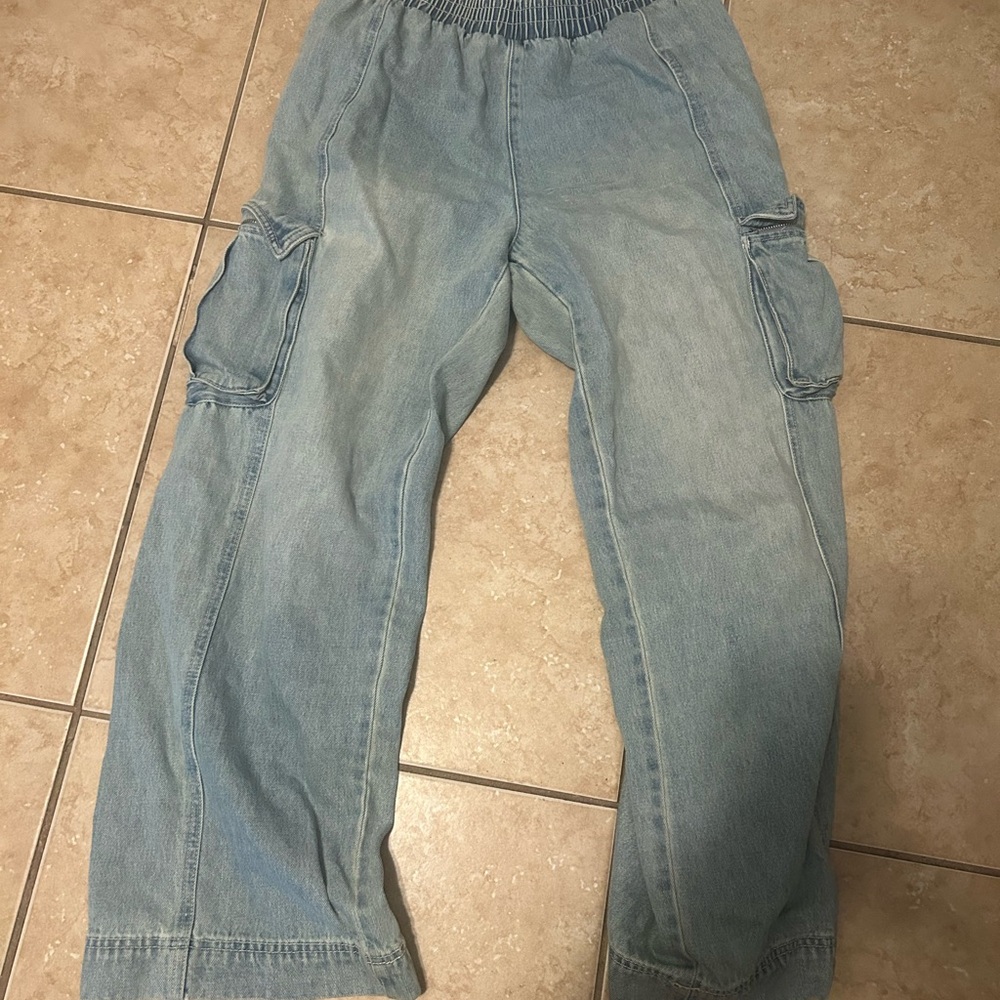 Forever 21 Denim Blue Wide Leg Pants